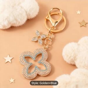 Luxurious Gold and Blue Key Holder